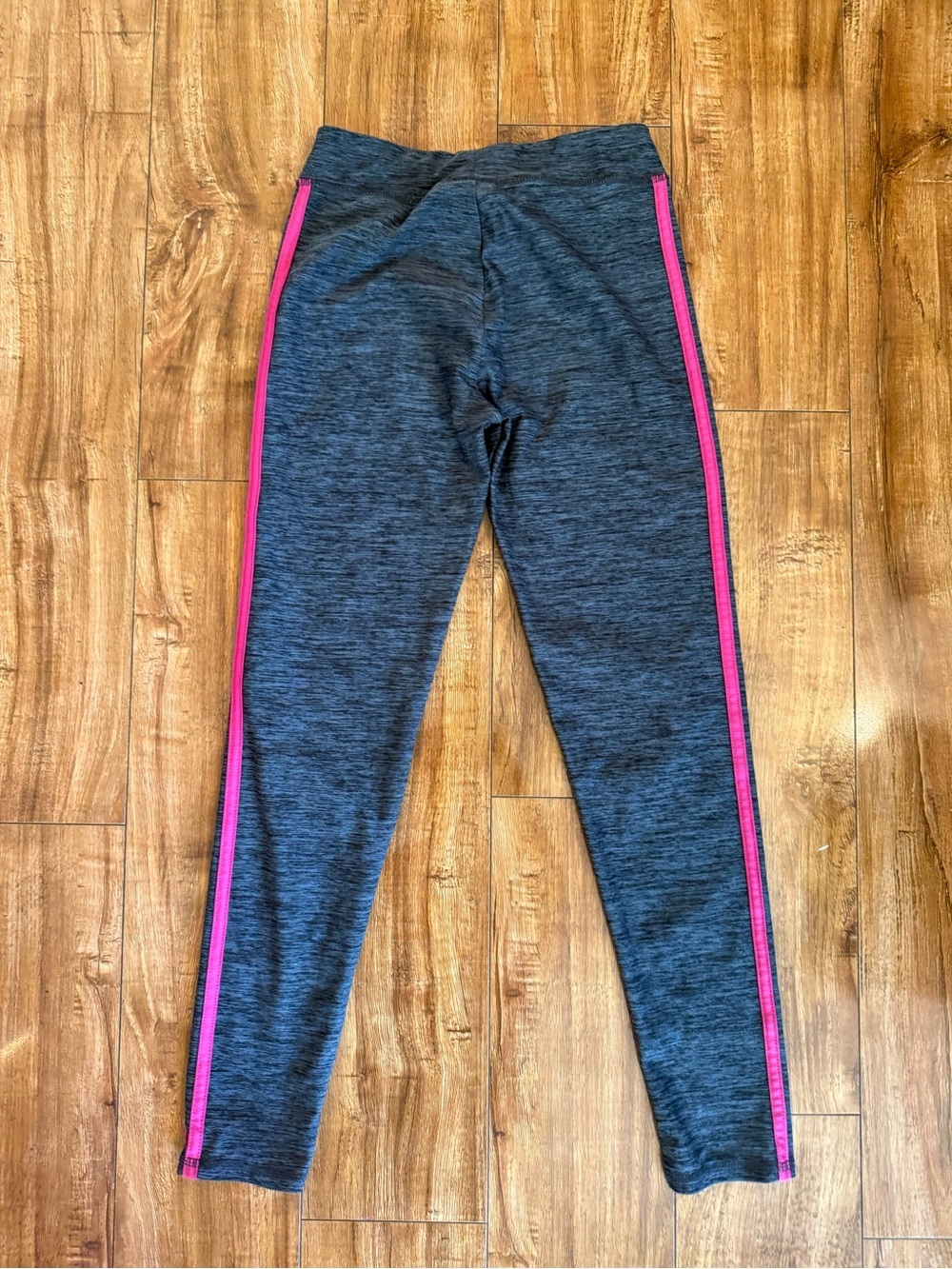ADIDAS Girls Heather Gray Pink Leggings Sweatpants Size 10-12 - Picture 7 of 8